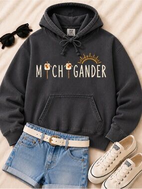 Michigander-Comfort Colors-Graphite -Roasted Marshmallows-Summer-Nights Hoodie